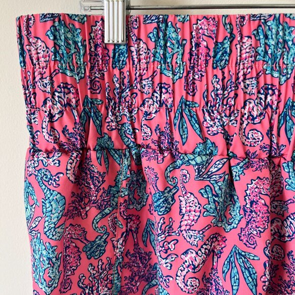 Simply Southern HW Lined Shorts Seahorse Print Medium - Picture 4 of 9